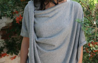 Poncho gris cachemire